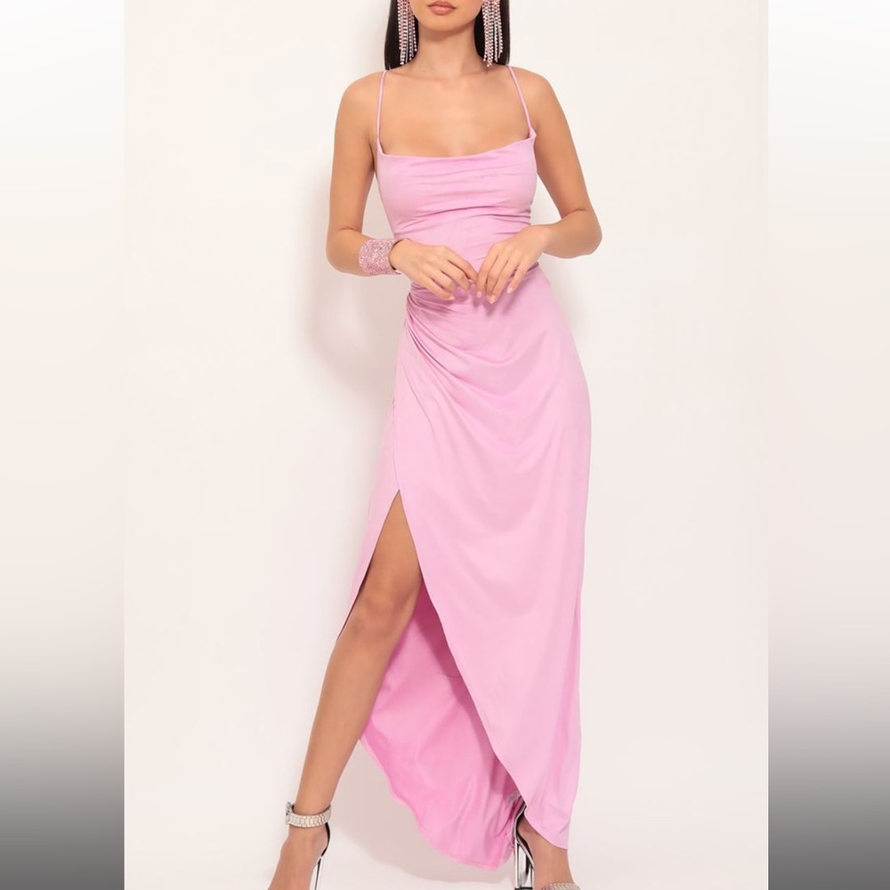Lucy in The Sky Suede Luxe Maxi Dress in Lilac